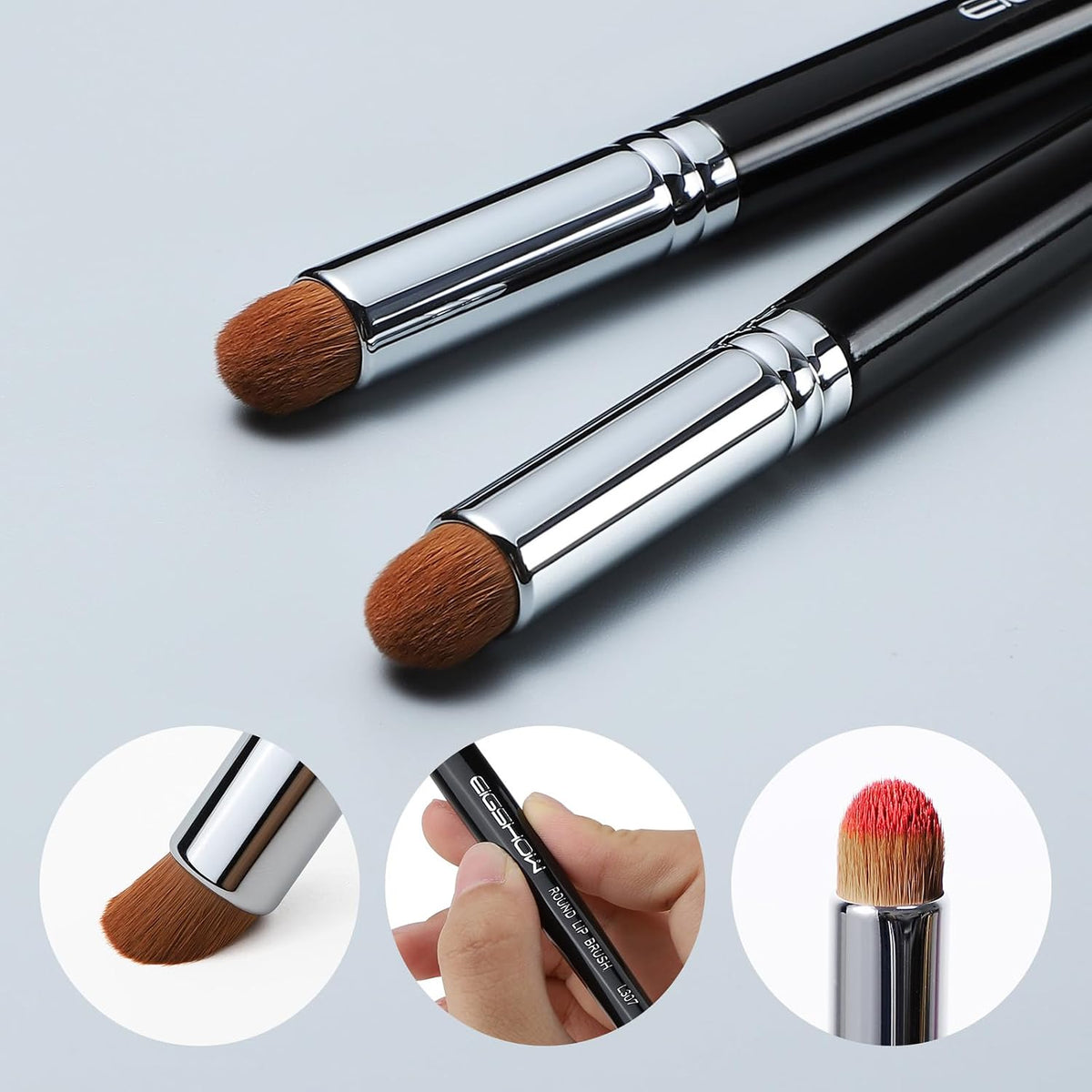 Lip Brush, EIGSHOW Lip Smudge Brush Round head for Gloss Lipstick, Multi-purpose Makeup Blending Applicator, Reusable