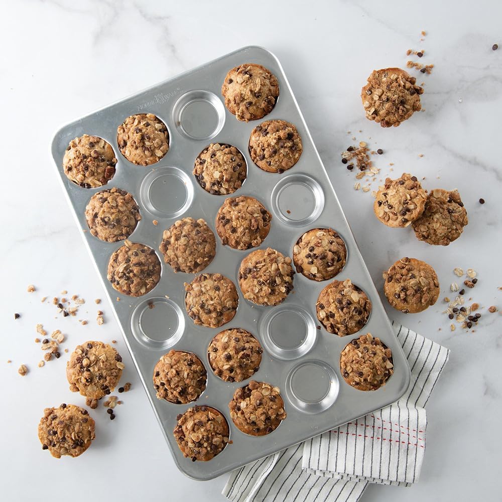 Natural Aluminum Commercial Petite Muffin Pan, 24 Cup