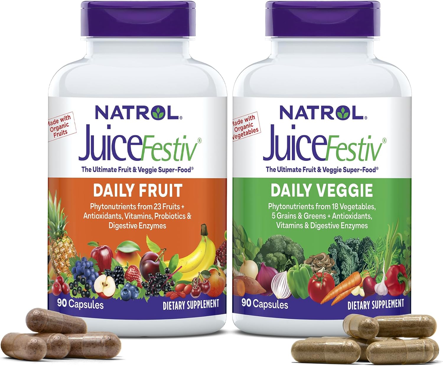 JuiceFestiv, Vitamins and Supplements for Nutrition & Well-Being, Antioxidants for Cellular Health, 90 Capsules