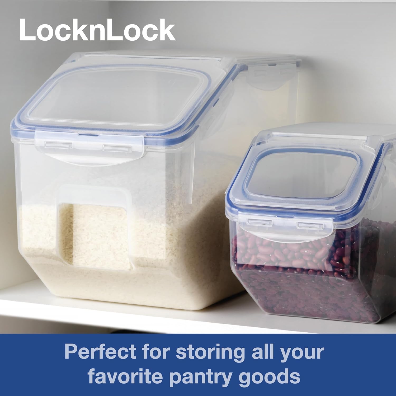 Lock & Lock Bulk Storage Bins Food Storage Container with Wheels (50.72-Cup)