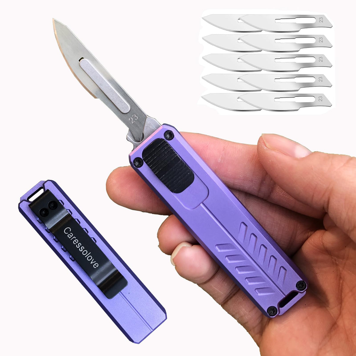 EDC Retractable Scalpel Knife, Mini Automatic Box Cutter
