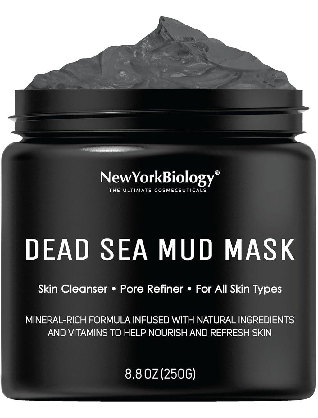 New York Biology Dead Sea Mud Mask for Face and Body | Spa Quality Pore Refiner for Oily Skin | Natural Skincare for