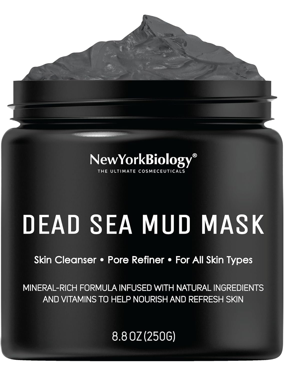 New York Biology Dead Sea Mud Mask for Face and Body | Spa Quality Pore Refiner for Oily Skin | Natural Skincare for
