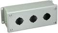 Hoffman E3PB Enclosure for 3 30.5 mm Pushbuttons, Steel, Gray