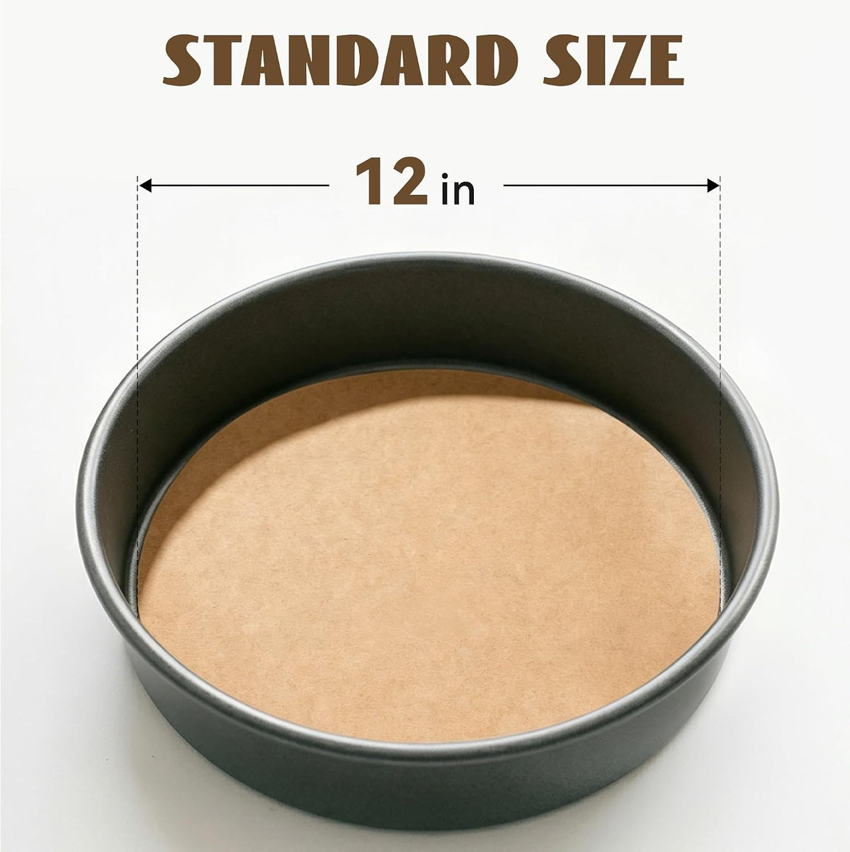 12 Inches Round Parchment Paper Baking Sheets, Non-Stick, 200Pcs