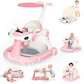 6-in-1 Foldable Baby Walker Activity Center Bouncer Rocker 6-18 Months