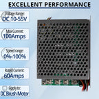 MAKERELE 60A Adjustable Digital Display PWM DC Motor Speed Controller