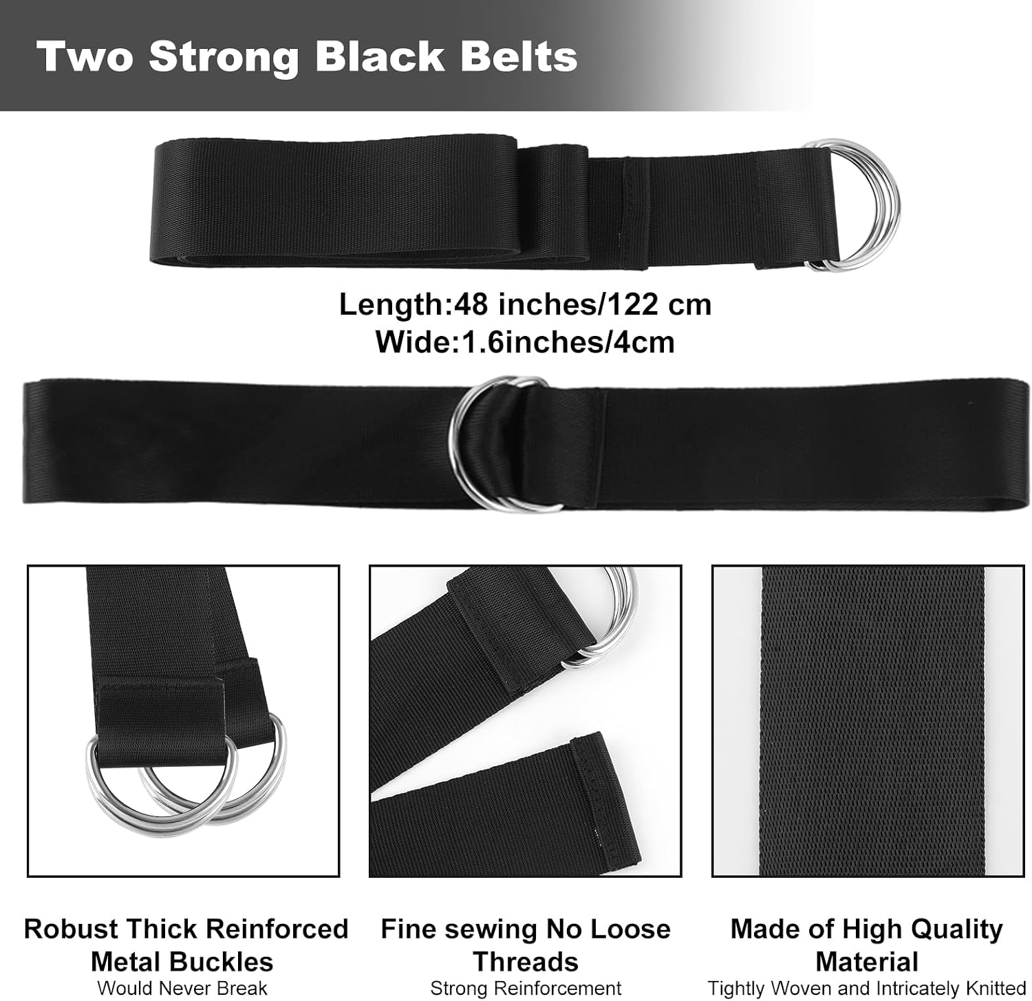 Flag Football Belts,2 Pack Adjustable Flag Football Set with Double Stainless Steel D-Ring Belt and 6 Flags for