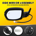 OsyphereX Left Side Mirror Assembly Compatible with CR-V 2017-2022 9pins