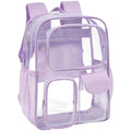 Clear Backpack for School - 17 inch Heavy Duty Bookbag, Purple