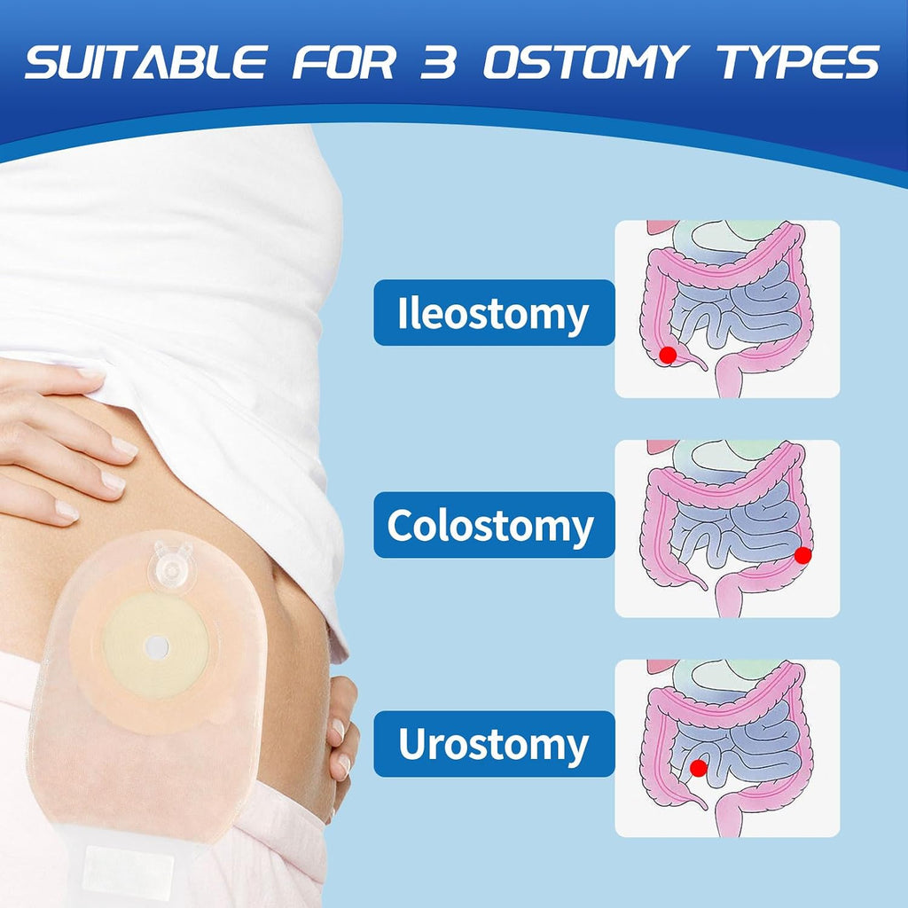 One Piece Colostomy Bags,20-65mm Cut-to-Fit,A001-4(20PCS)