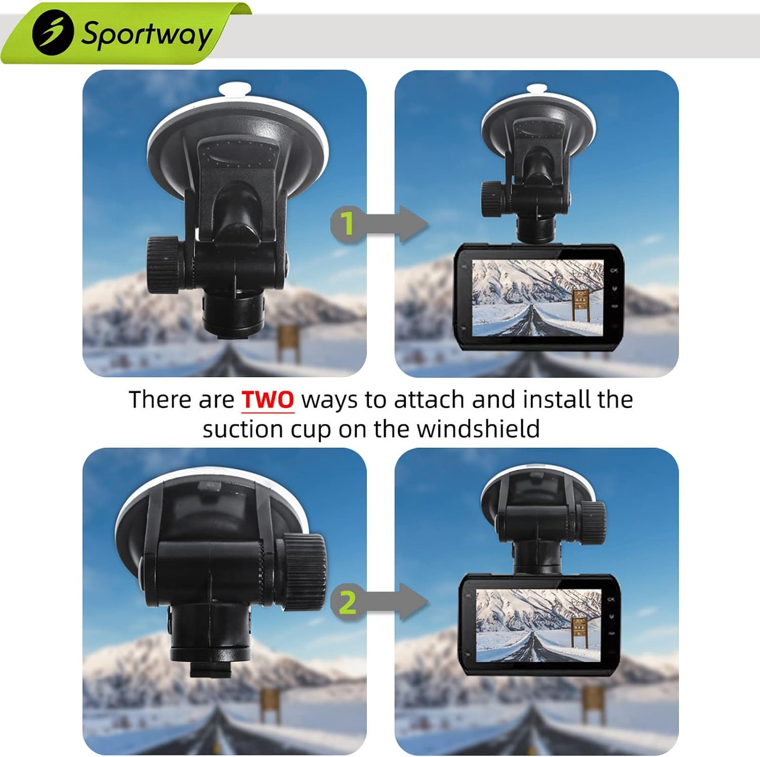 S40 Dash Cam Suction Mount (3rd Gen) with10pcs 360 Rotating Joints Compatible for Rexing, Old Shark, Yi, TOGUARD