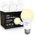 6 Pack A19 LED Light Bulbs,Soft White 2700K,100 Watt Equivalent