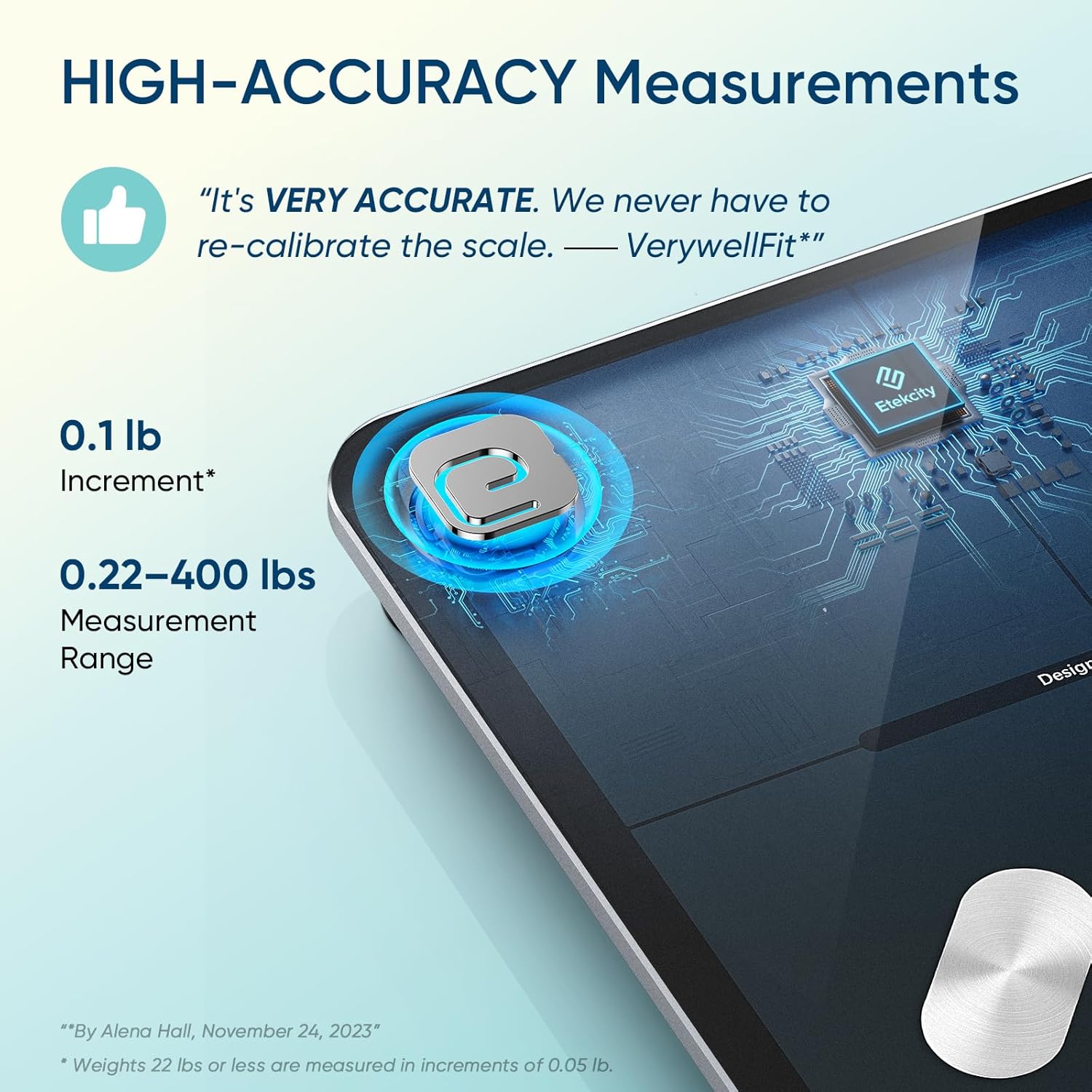 Smart Scale for Body Weight, Body Fat and BMI, FSA Eligible | HSA Eligible, Bathroom Scale with Muscle Mass, Accurate