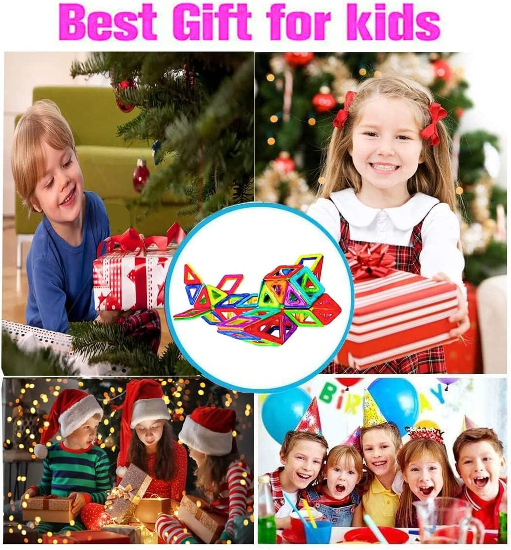 Magnetic Blocks Tough Building Tiles STEM Toys for 3+ Year Old Boys and Girls Learning by Playing Games for Toddlers