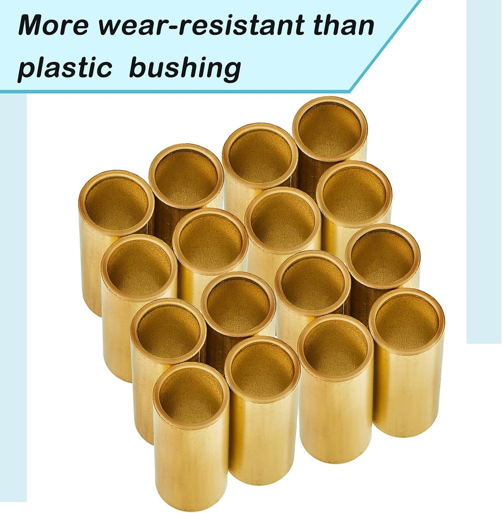 16 Pcs Trailer Spring Bushing Kit Brass for Axle Double Eye Leaf