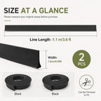 2-Pack Replacement for Andersen Storm Door Bottom Sweep,Black