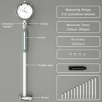 Dial Bore Gauge 2"-6" / 0.001", Engine Hole Cylinder Gauge Measuring Tool Set, Inside Micrometer Dial Indicator with Self-Centering Dial for Bore Measurement