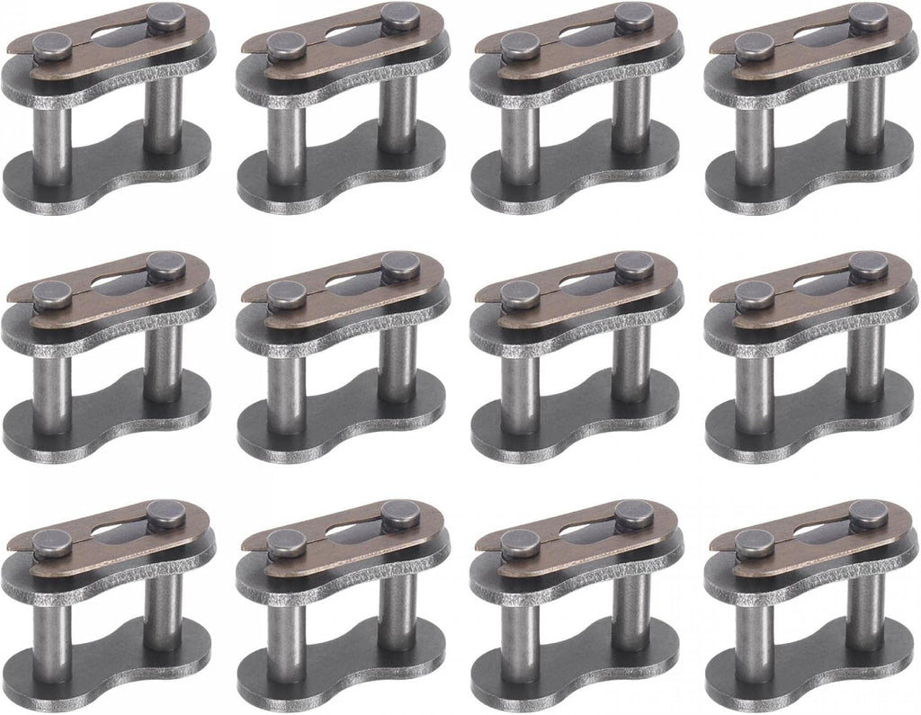 uxcell 16Pcs #60 Chain Master Connector Link Roller, 3/4" Pitch Carbon Steel, Standard Connecting Split Links for 12A Chain