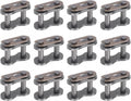 uxcell 16Pcs #60 Chain Master Connector Link Roller, 3/4" Pitch Carbon Steel, Standard Connecting Split Links for 12A Chain