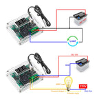 AEDIKO 2pcs W1209 DC 12V Digital Temperature Controller Board Digital Display Thermostat -50-110°C Electronic Temperature Temp Control Module Switch with Waterproof Case