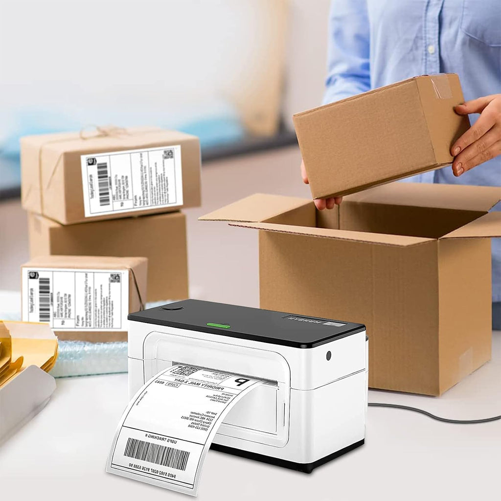 4" x 6" Fanfold Direct Thermal Labels - White Shipping Mailing Postage Labels, Perforated, Permanent Adhesive (4