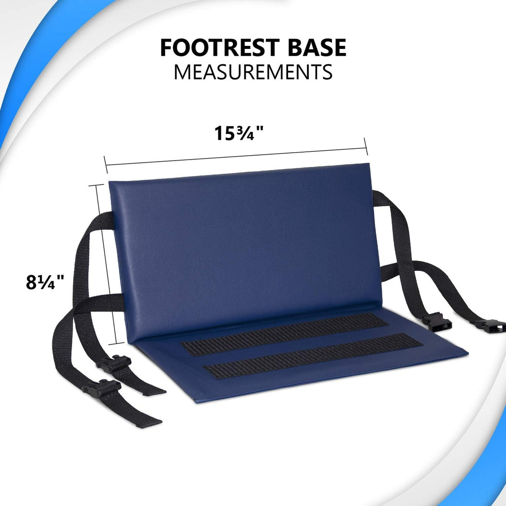 Wheelchair Foot-Rest Extender Elevating Pad - Leg Cushion Protector | Secures Easily with Quick-Release Strap Seat
