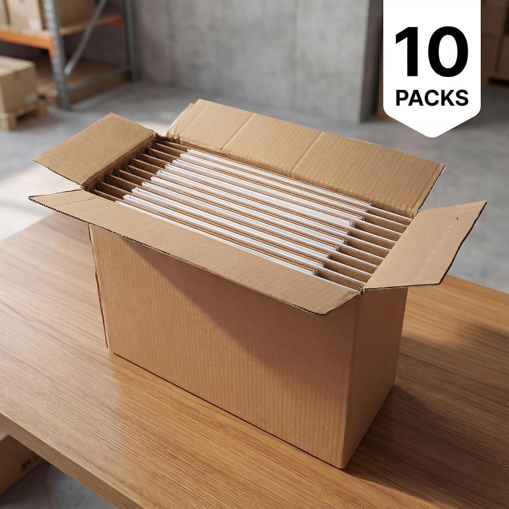 12x10x10 Shipping Boxes 10 Pack, White Packing Mailing Boxes
