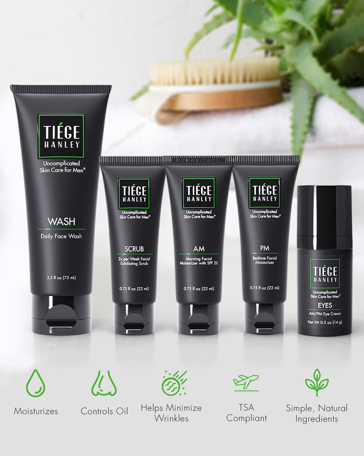 Advanced Men's Skin Care Set, 30-Day, 5 Piece Kit