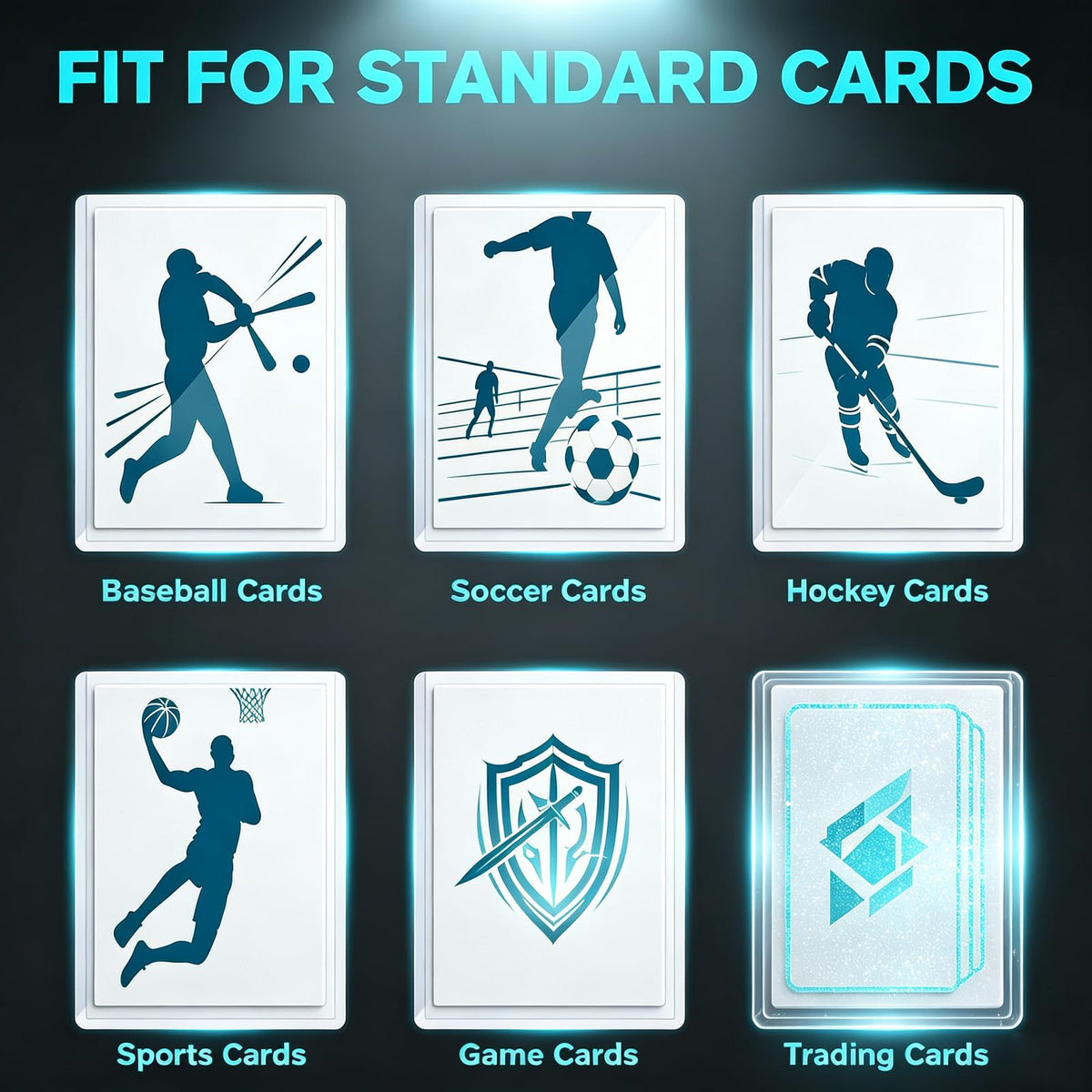 600 Card Protector Set, 300 Hard Plastic Card Sleeves and 300 Soft Sleeves