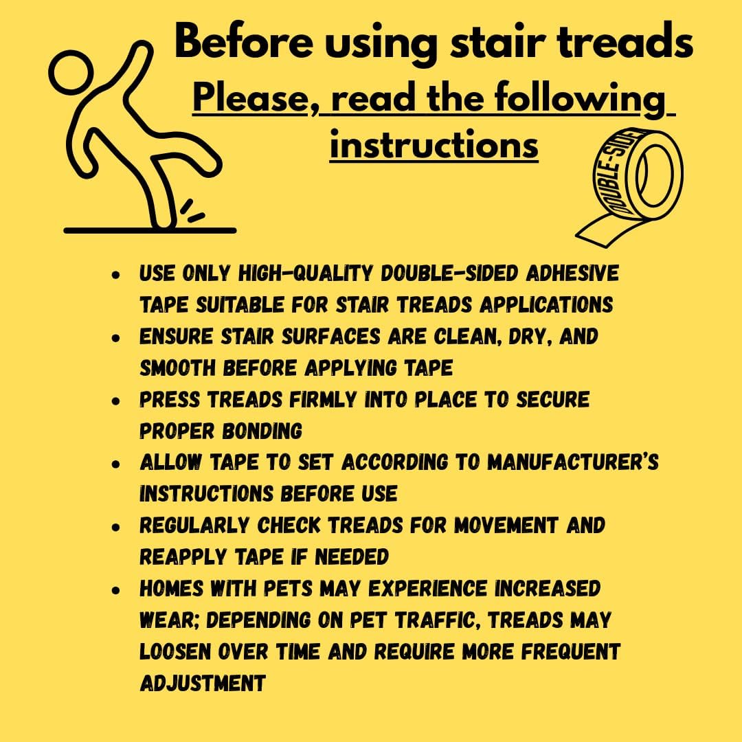 Stair Treads Collection Indoor Skid Slip Resistant Carpet Stair Tread Treads (Black, 1 Piece (7 in x 24 in))