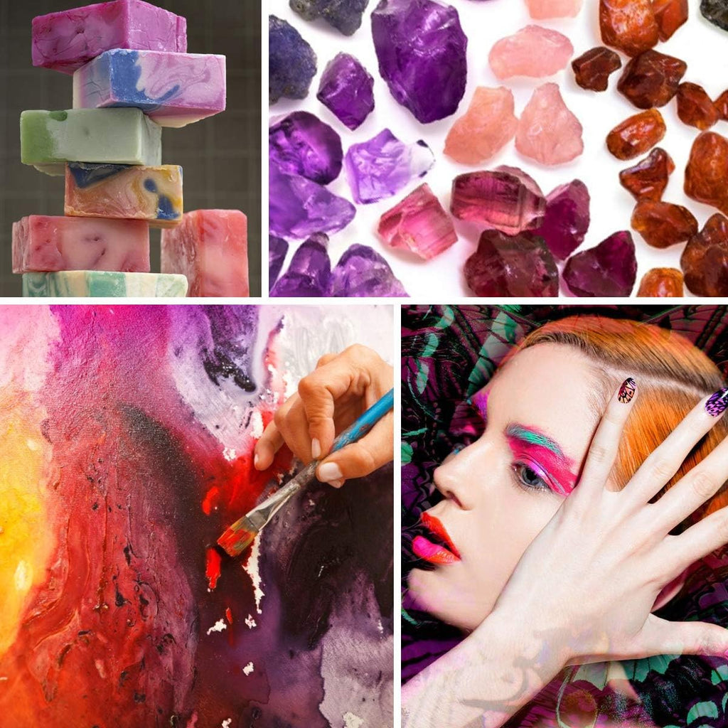 15 Bottles Mica Powder Set, Epoxy Resin Dye, Pearlescent Color Pigment, Cosmetic Grade Pigment for DIY Arts, Slime