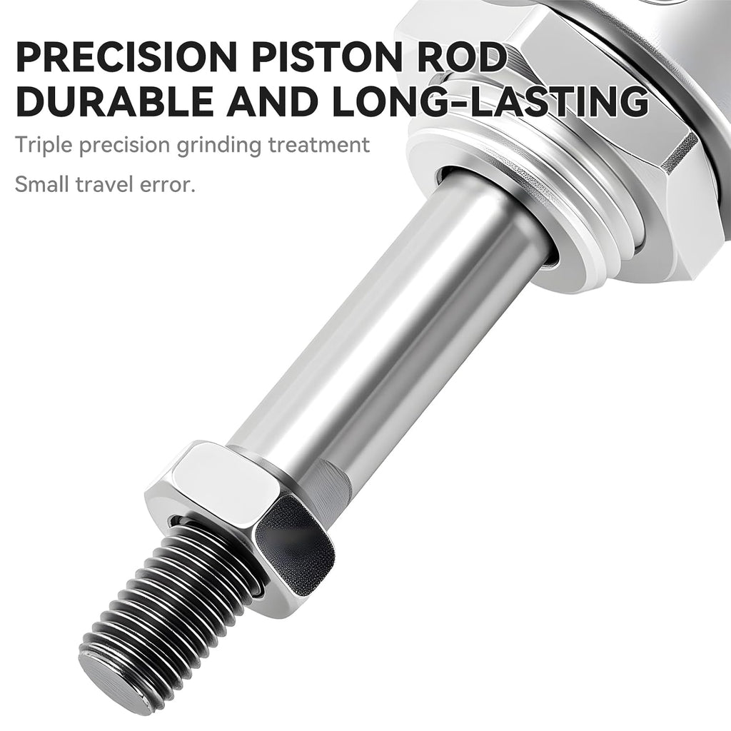 Pneumatic 32mm Bore 25mm Stroke Air Cylinder Double Action with 2Pcs 8mm Fitting MAL32x25