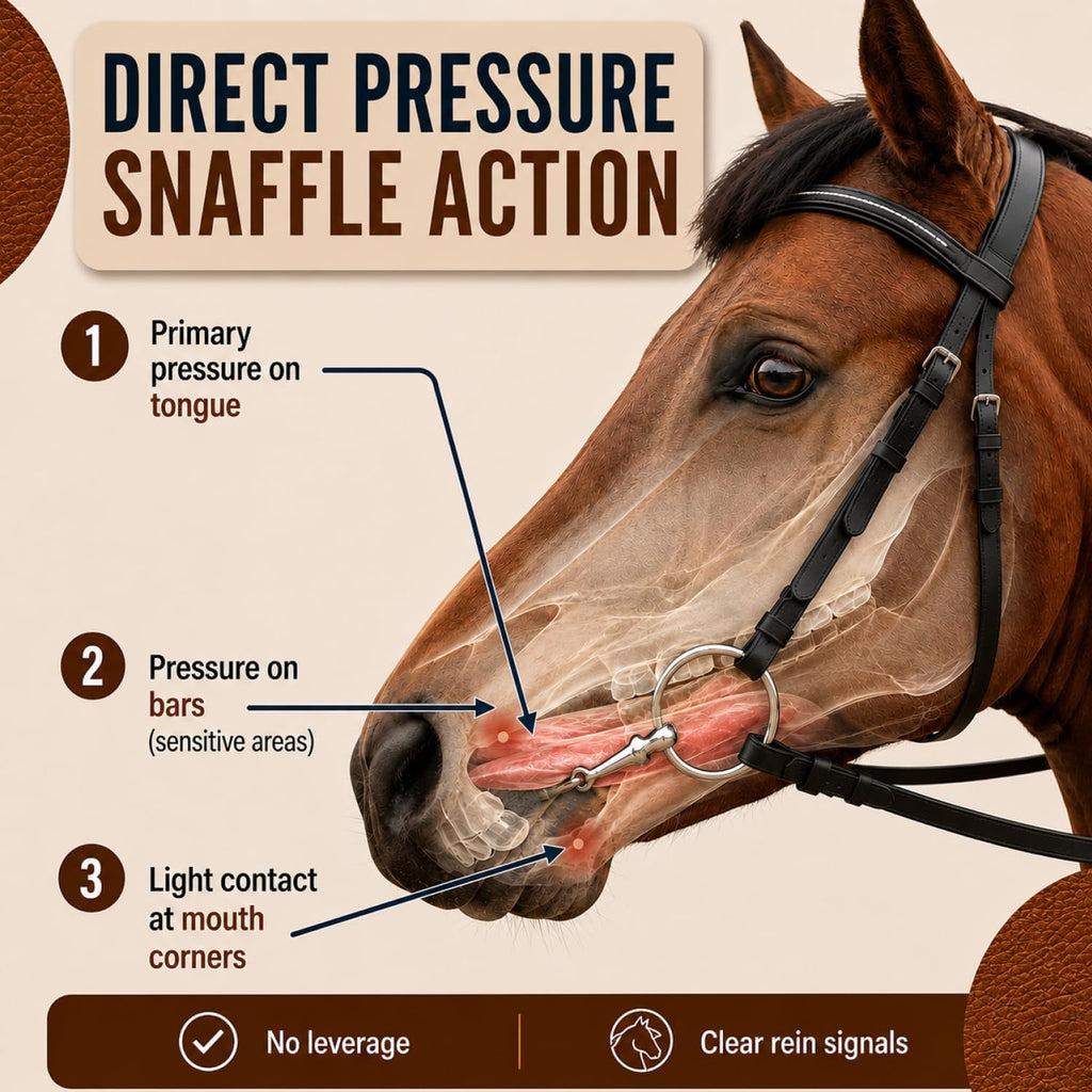 Loose Ring Snaffle Bit for Horses, Iron Training Bit, Direct Pressure for Young, Green or Sensitive Horses, Western