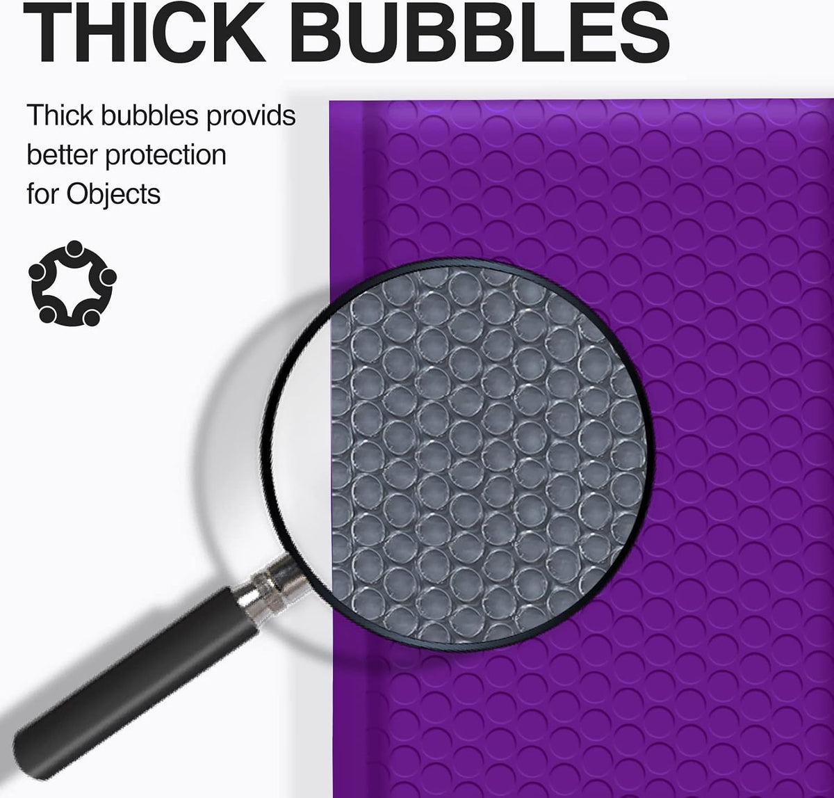 Bubble Mailers 9.5x14.5" 25 Pack Usable Size 9.5x13.5" Purple Padded