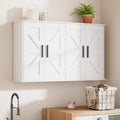 Laundry Room Wall Cabinet, Wall Mounted Storage Cabinet, White