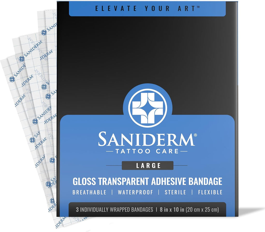 Tattoo Aftercare Bandage 3 Sheets - 8 x 10 Inch Large Pack