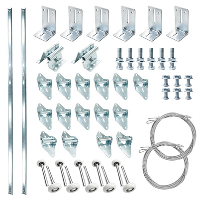 Garage Door Vertical Track Rail Replacement Kit for 16'x7' Doors
