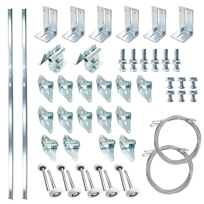 Garage Door Vertical Track Rail Replacement Kit for 16'x7' Doors