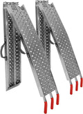 Loading Ramps - Set of Two 77-Inch Folding Ramps for ATVs, Motorcycles, Mowers, Carts, and More - 2200lb Combined