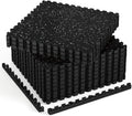 1'' Ultra-Thick 48 Sq Ft Rubber Top Gym Flooring for Home Gym, 12 Tiles High Density EVA Foam Exercise Mats