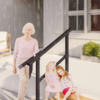 Hand Rails for Outdoor Steps,3 Step Stair Railing Kit