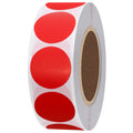 Color Coding Dot Labels 1 inch Round Gloss Paper Stickers Adhesive Label 1,000 Per Roll (red)