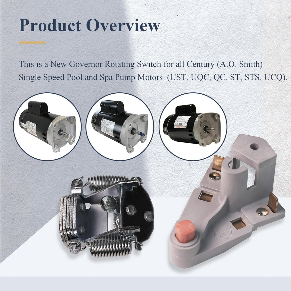 Rotating Switch Kits Fits Legacy A.O Smith Pump Motors, Stationary Switch