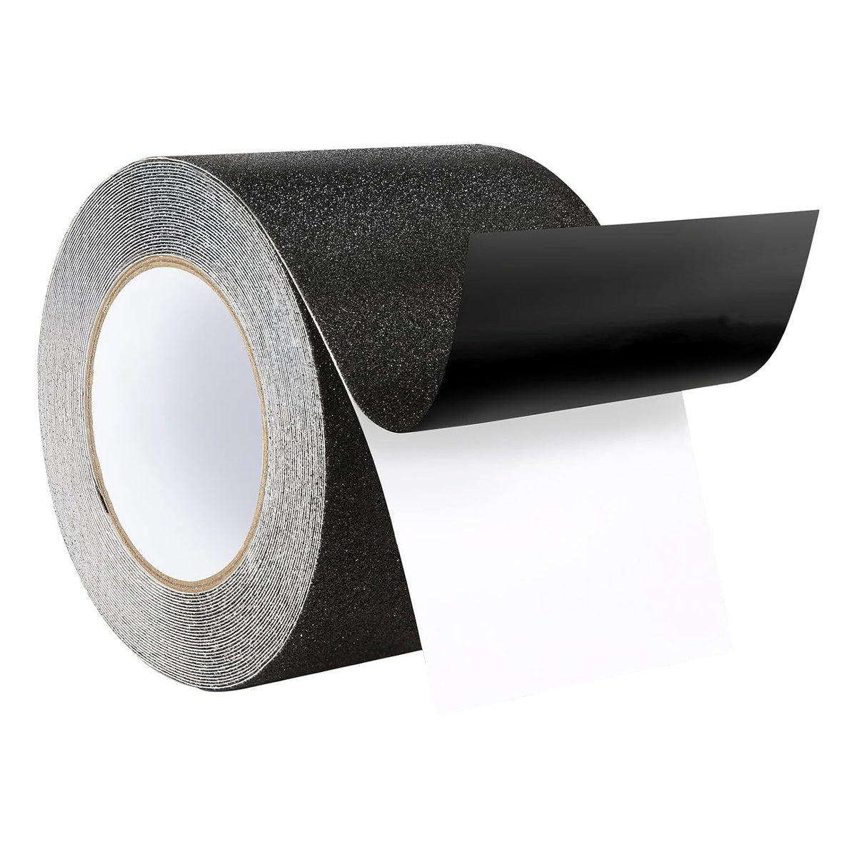 80-Grit PVC Anti-Slip Tape 35ft x 4in Black Aluminum Oxide Stair Treads