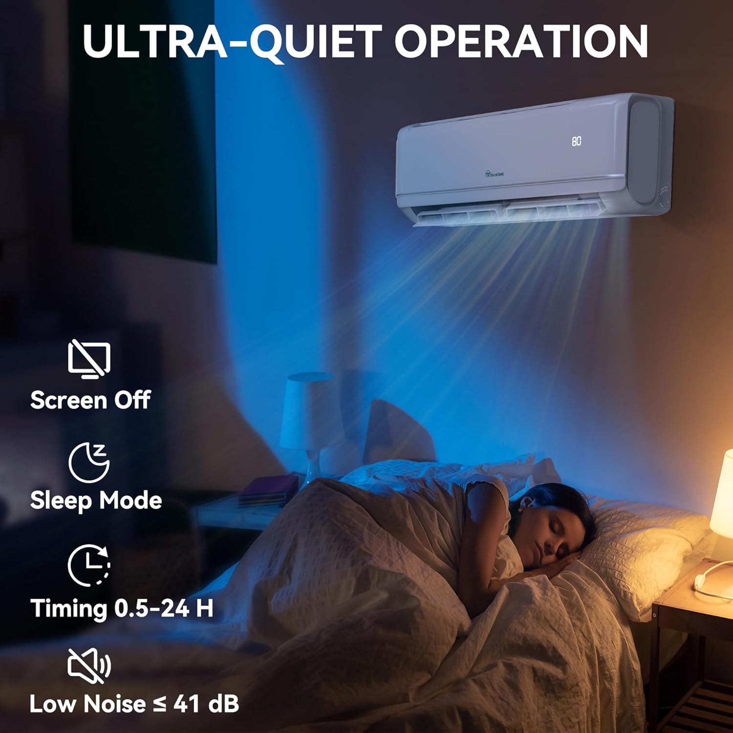 21 SEER2 12000 BTU Mini Split AC/Heating System, Wifi Enabled 208-230V Pre-charged Inverter AC Cool Up to 750 Sq. Ft