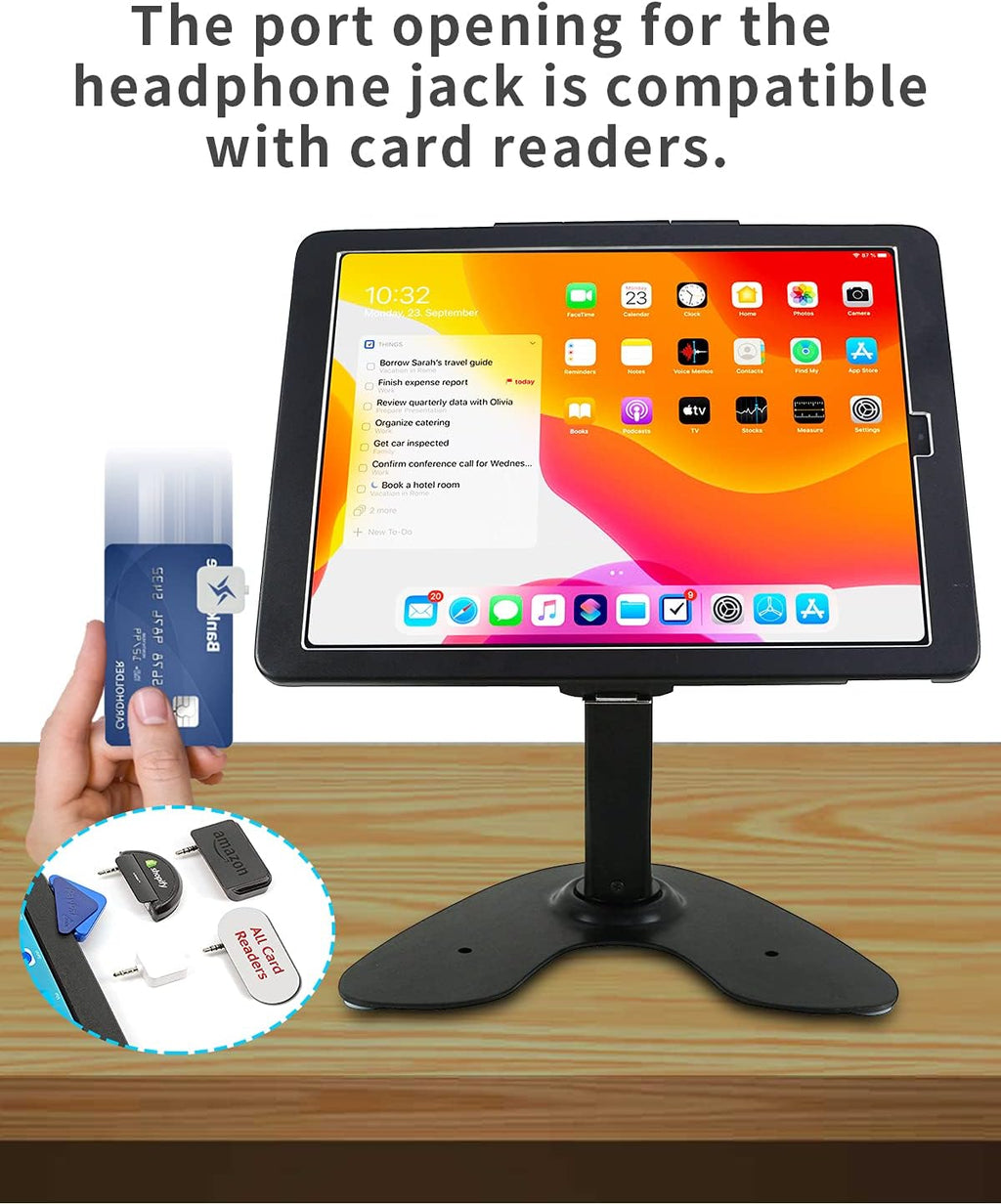 Desktop Wall Mount Anti-Theft Security Kiosk POS Stand Holder Enclosure for 2022 2021 2020 2018 iPad Pro 12.9", Flip