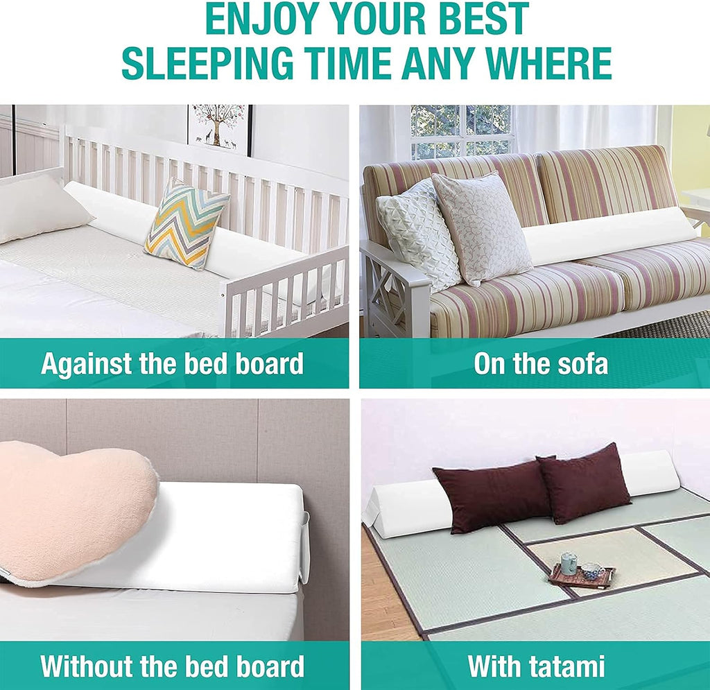 King Bed Wedge Pillow for Headboard Gap/Bed Gap Filler/Mattress Wedge to Fill 0-6" Gap Between Headboard and Mattress