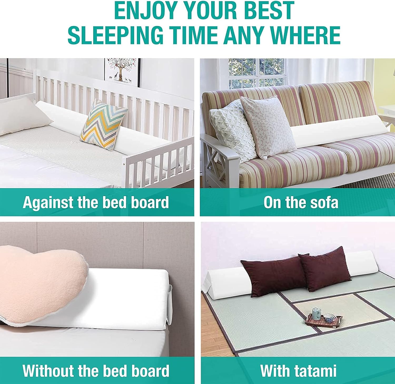 King Bed Wedge Pillow for Headboard Gap/Bed Gap Filler/Mattress Wedge to Fill 0-6" Gap Between Headboard and Mattress