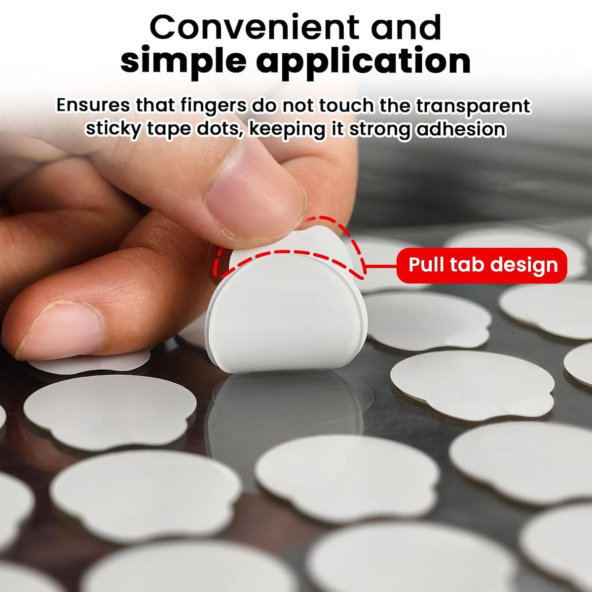 Double Sided Tape Dots, Clear Circle Nano Adhesive Tack for Walls, Crafts